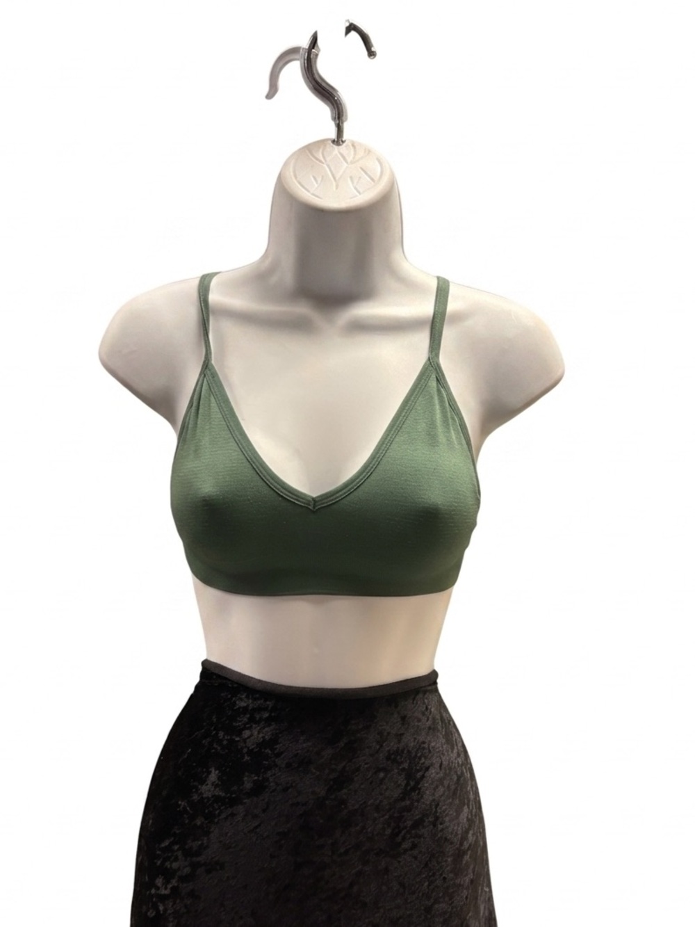 SHEIN Green V-Neck Bra
